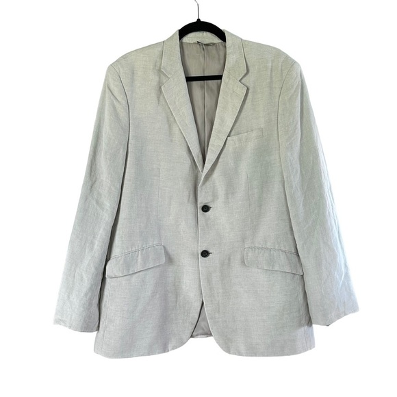 100% Linen Boyfriend Blazer Jacket - Picture 5 of 14